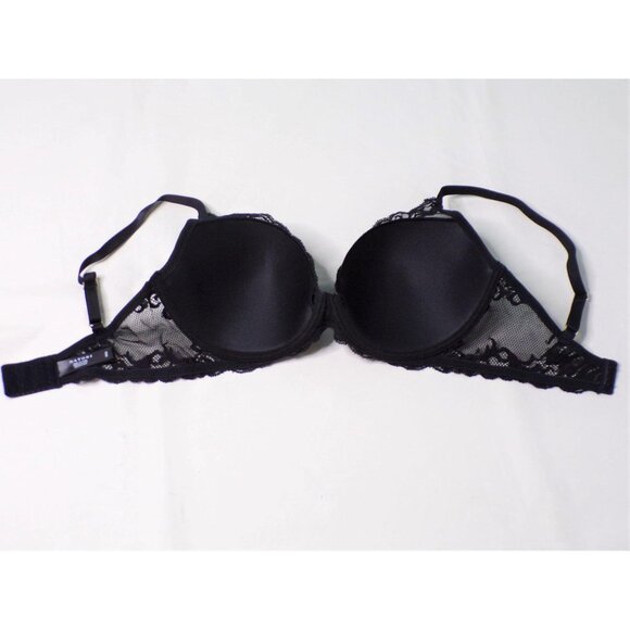 🆕NATORI Feathers Underwire T-Shirt Plunge Bra 34DD Black #730023 - Picture 10 of 10